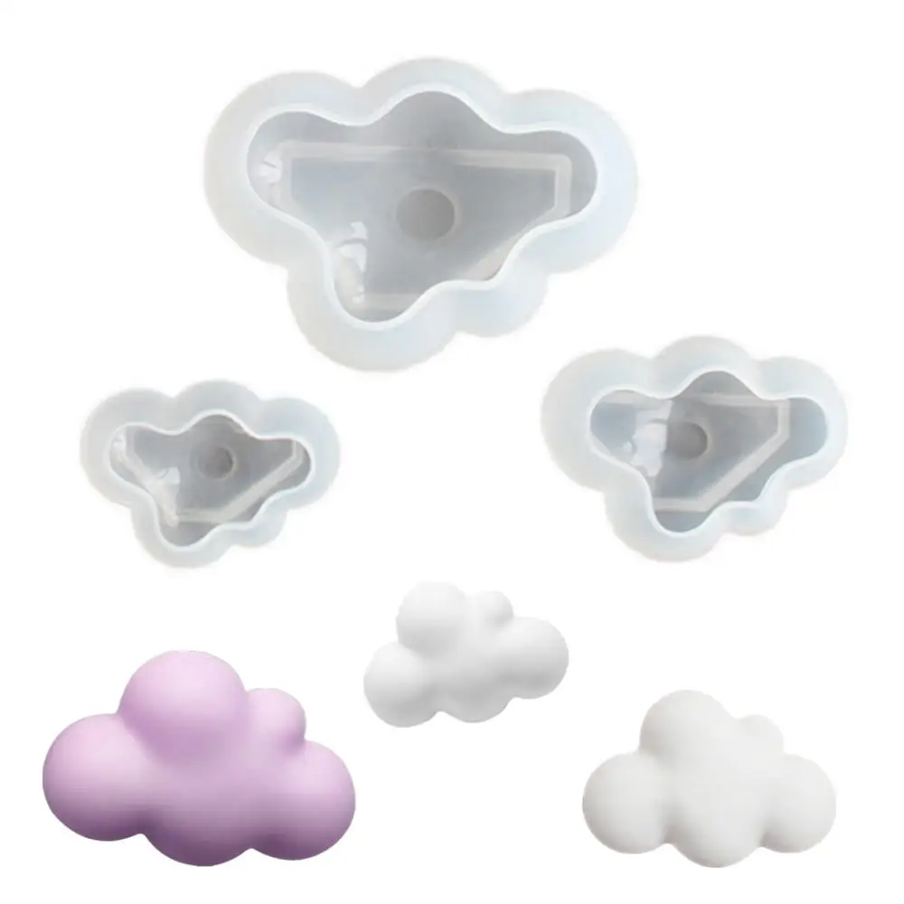 3D Cloud Pendant Silicone Mold Door Hanging Wall Decor Crystal Epoxy Resin Candy Soap Chocolate Jewelry Tray Plate Diy Craft New