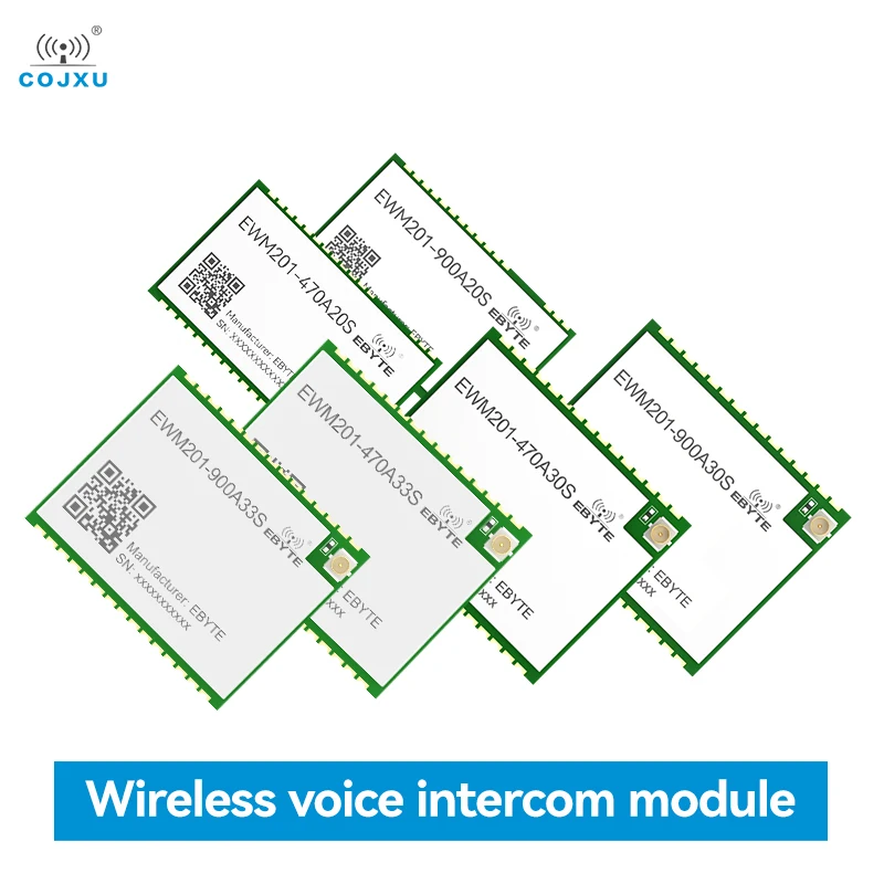 900/470MHz Wireless Voice Intercom Module COJXU EWM201 Series 20dBm 30dBm Test Board Support Full-duplex and Half-duplex