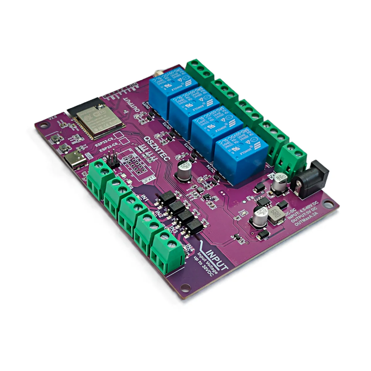 ESP32-C6-EVB Board Support Tasmota 4 Relay 4 Input with WIFI6 Bluetooth5 LE Zigbee Connectivity for Matter and Smart Home Work image 3