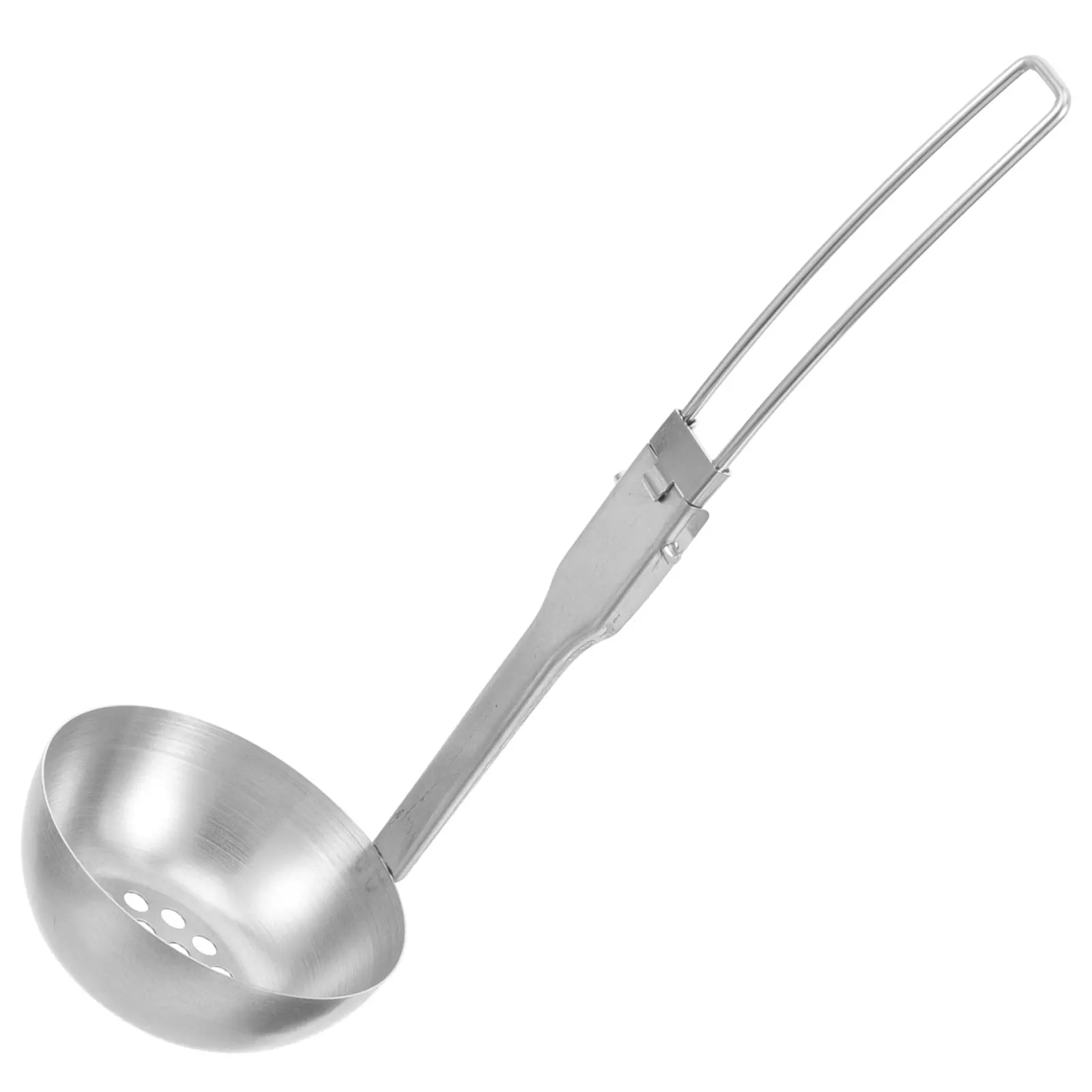 

Spoons Folding Soup Serving Utensils Camping Outdoor Silver Stainless Steel Cookware