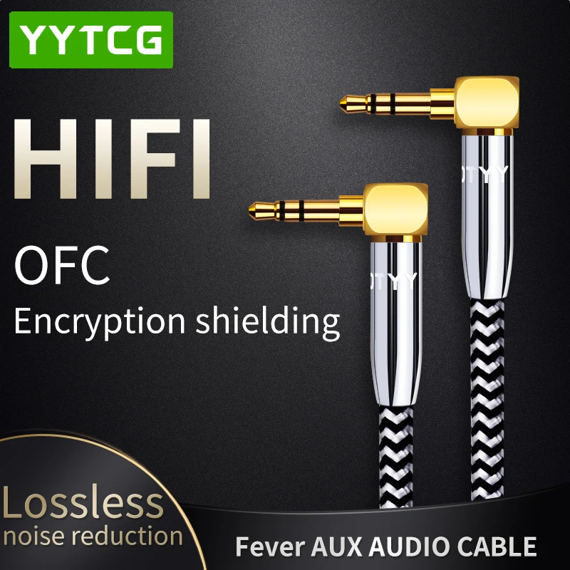 

YYTCG HiFi 3,5 мм до 3,5 мм Соединительный провод для наушников AUX аудиокабель штекер-штекер 3,5 мм кабель для автомобильной записи