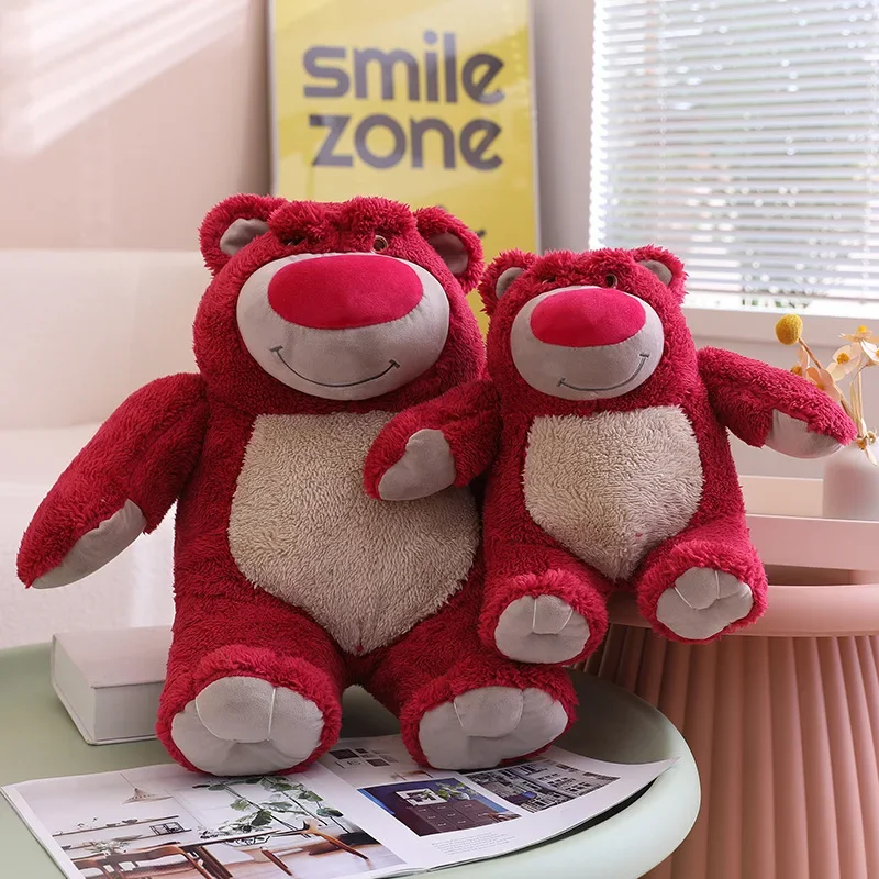 35/50/60Cm Leuke Aardbei Beer Knuffel Mooie Zachte Knuffel Roze Beer Lotso Knuffels cartoon Pop Verjaardagscadeautjes Meisje