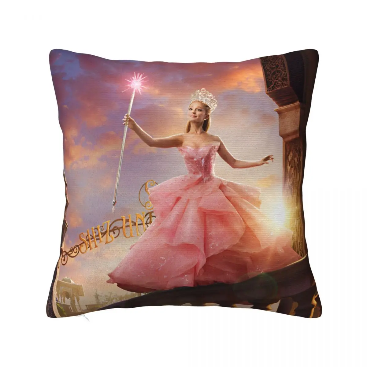 Movie Witched Cushion Cover Witch Princess Printed Soft Pillowcase for Home Living Room Bedroom Decoration Nap Companion Office