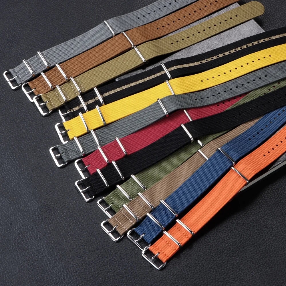 Neues geripptes Nylon-Uhrenarmband, 18 mm, 20 mm, 22 mm, Nylon-Uhrenarmband, Uhrenarmband-Zubehör für Militär-Uhrenarmband, Armband für Männer und Frauen – Detail 10