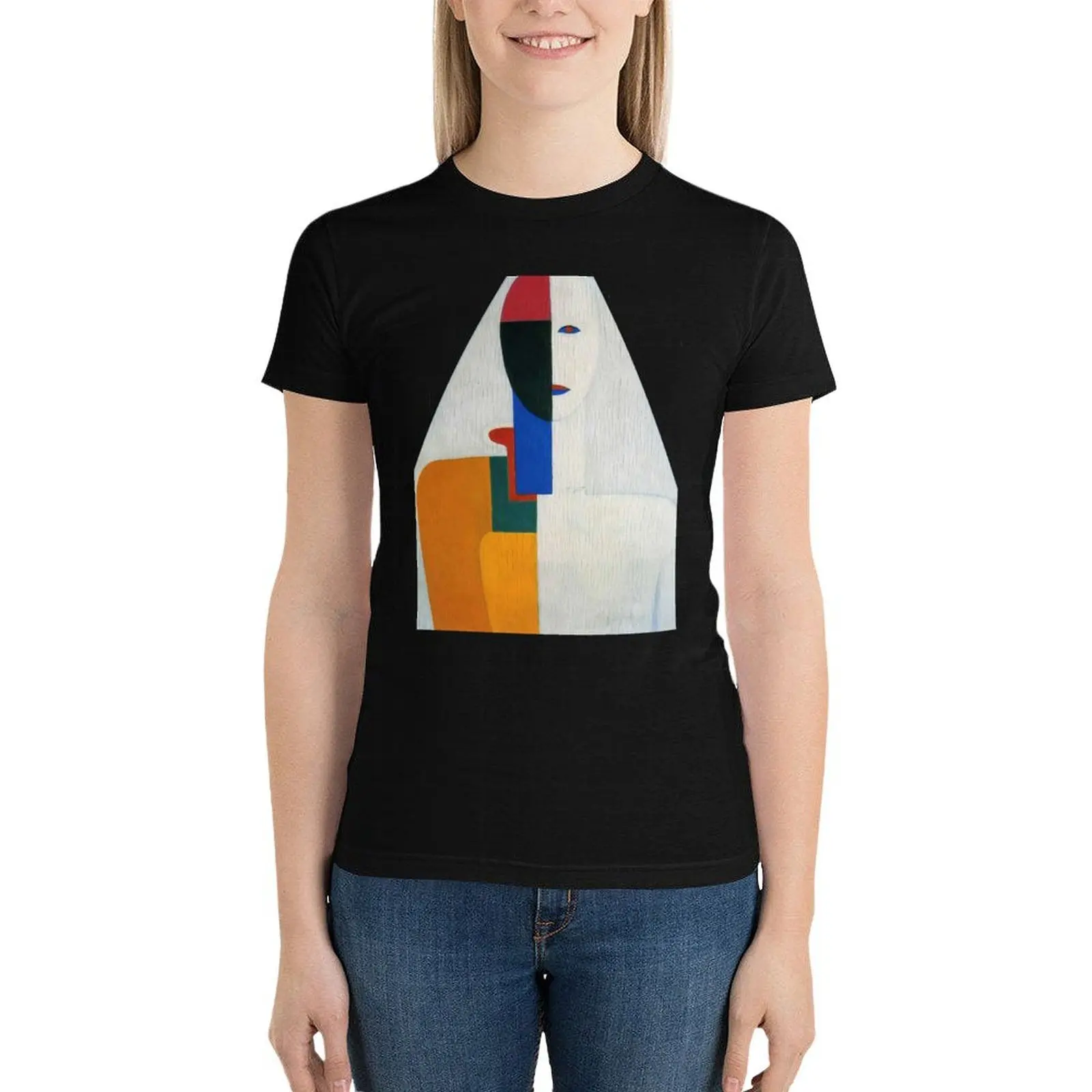 Hd woman torso, kavich malevich camiseta feminina de alta definição, tops de moda coreanos, 1932