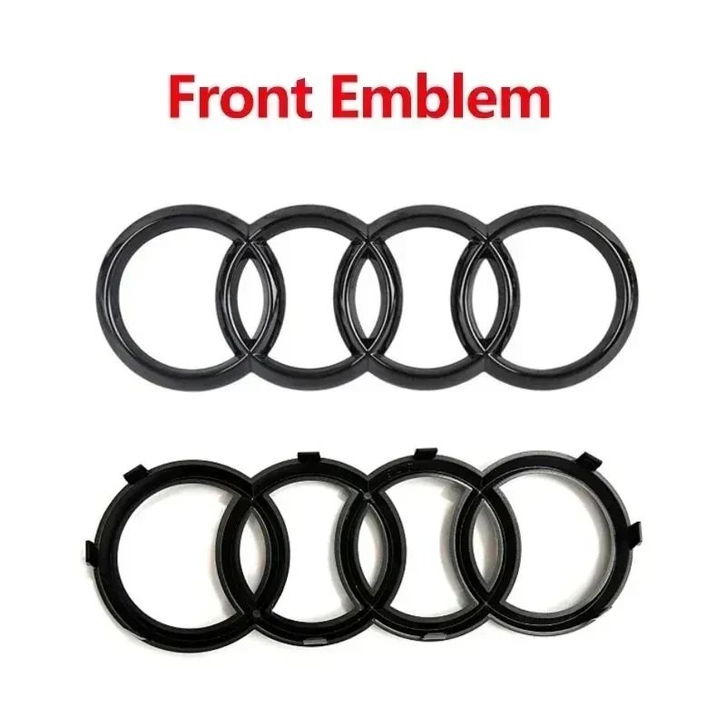 

4Rings Logo ABS Chrome Black Car Front Hood Emblem Bonnet Auto Badge Rear Trunk For Audi A3 A4 A5 A6 A7 A8 C7 C6 C5 B5 B6 B7 TT