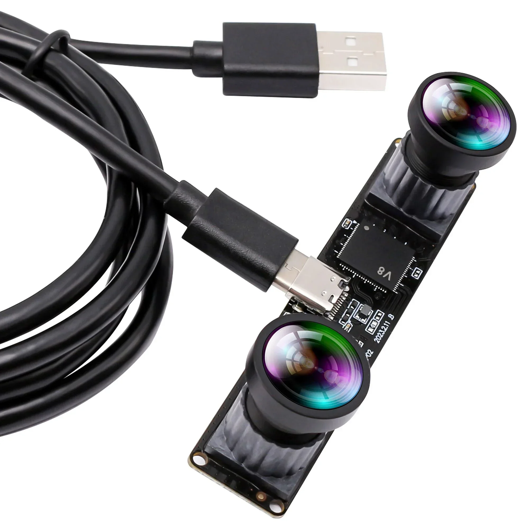 2026 Premium  ELP 3D Camera 4MP 60fps 3840X1080P Synchronization Stereo USB Camera Module with Wide Angle No Distortion