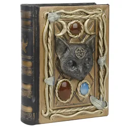 1PC Notebook Divination Diary Books With Natural Stones Witch Magic Energy Notbooks Tiger Eye Stones