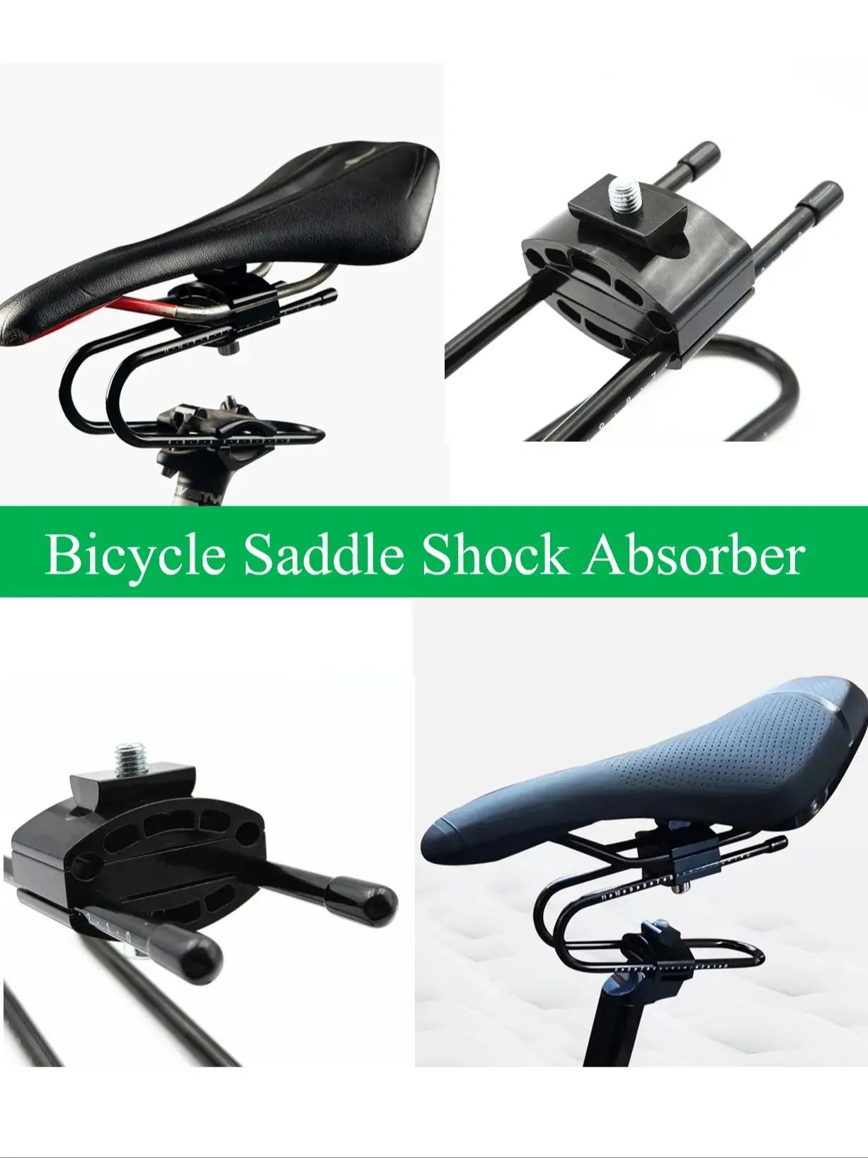 AliExpress NONE 1pc Bike Saddle Shock Absorber - High-Strength Stainless Steel, Height-Adjustable Saddle Cushion, for Road/MTB/Folding and more