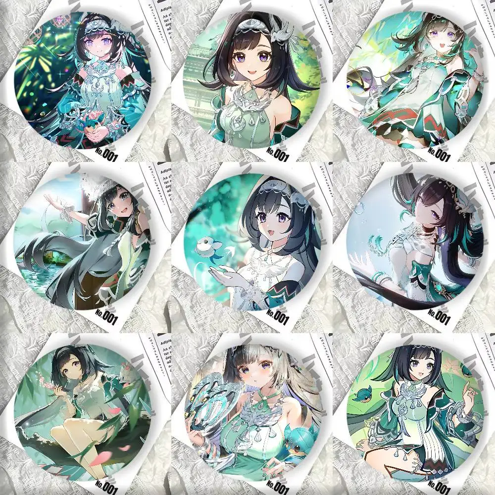 Game Genshin Impact Lan Yan Round badge lapel pin backpack clothing jewelry accessories gift brooch