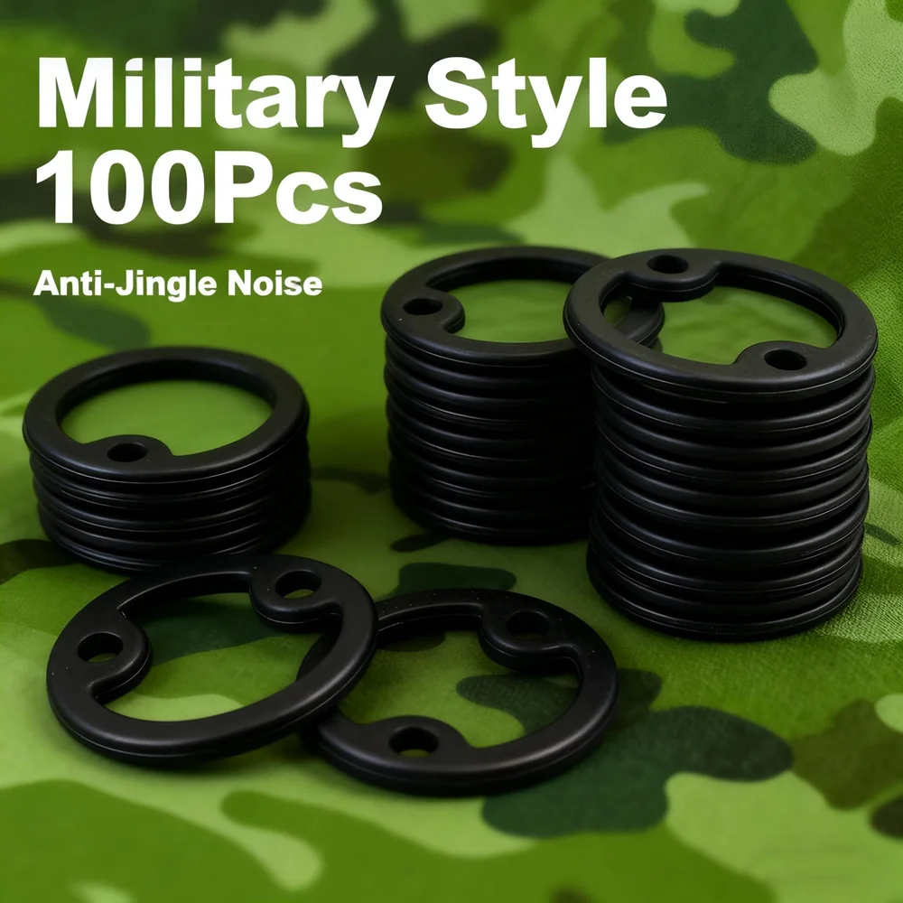 

Military Style Pet Dog Tag Silencers 100Pcs Silicone Dog Tag Mute Pads Anti-Jingle Noise Collar Accessories for Army