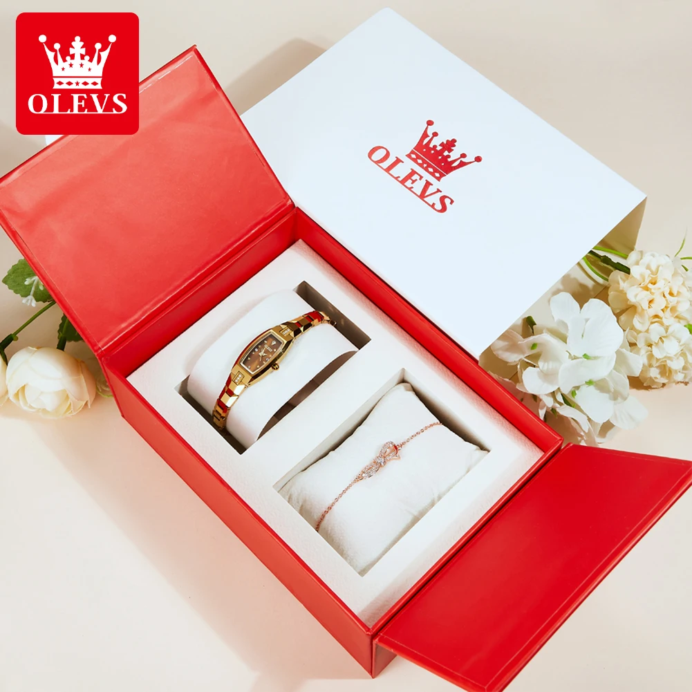 OLEVS 5501 Women Watch Fashion Tungsten Steel Brand Luxury Waterproof Watch Elegant Rose Gold Diamond Noble Women Quartz Watch