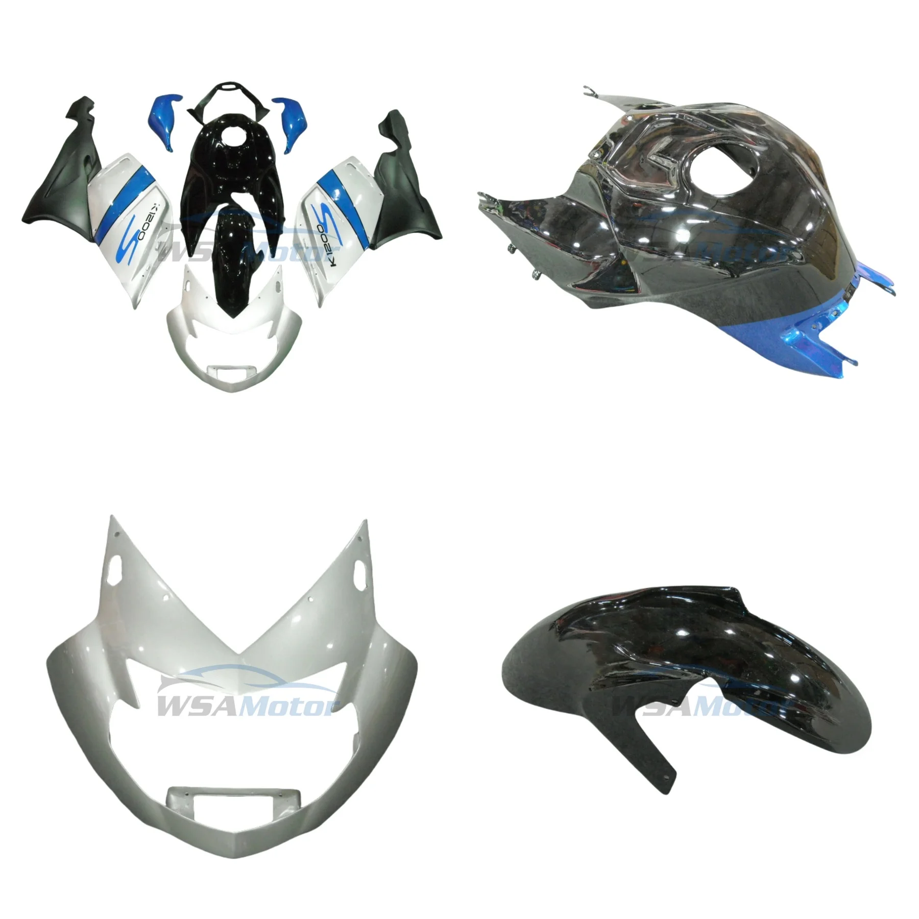 FOR K1200S 2005-2008 Full Fairings Kit For BMW K1200 2005 2006 2007 2008  Glossy/Matte Black Motorbike Bodywork Cowl Bodywork