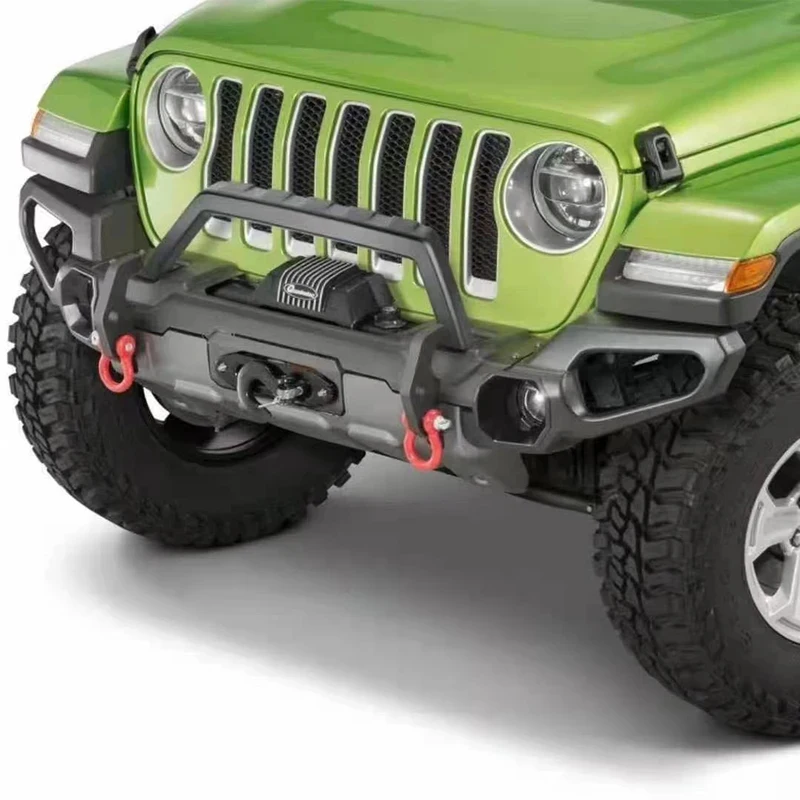 Heavy Duty Steel Front Bumper Bull Bar With Pre-drilled Sensor Holes Fit JL 2018+ 4X4 Offroad Accessories