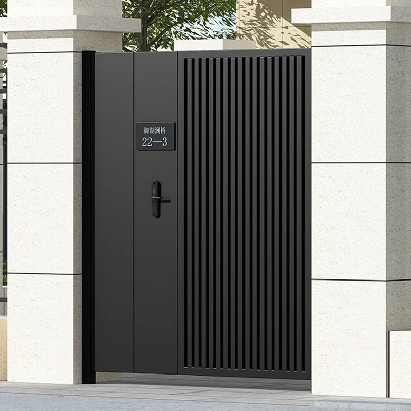 Custom.Anlike بوابة المصنع الصينية والسياج الأمامي التلقائي ساحة سوينغ الحديثة درب الألومنيوم #2