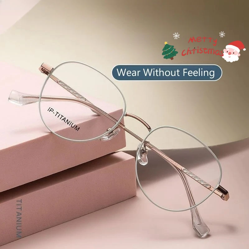 

OLLYMURS новые ретро круглые женские очки из чистого титана, модные простые маленькие размеры, оптические очки по рецепту, мужские очки