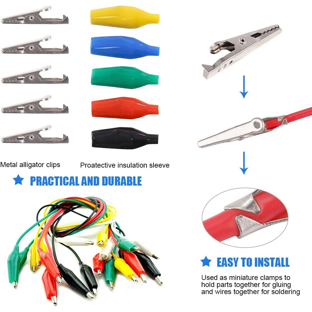 Alligator Clips Crocodile Electrical Test Clamps