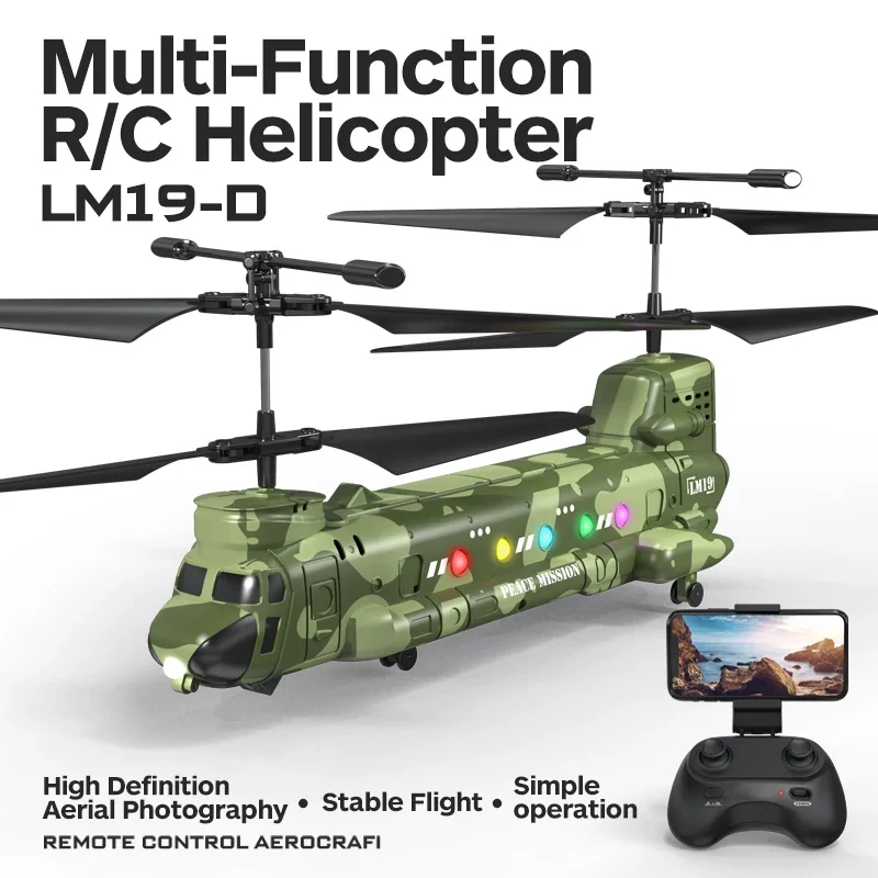 Rc Helicopter Remote Control Plane with Camera2.4Ghz Rc Aircraft for Beginner Children's Toy Wireless Model Boy Birthday Gift