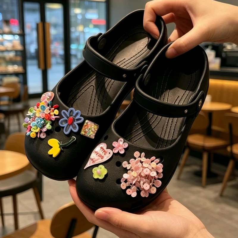 Fashion DIY bead flower croc c - Women'S Accessories Crocs ulasan dan harga
