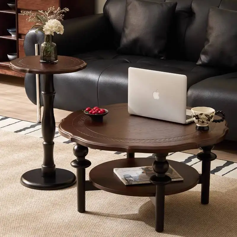 

Modern Round Coffee Tables Storage Hidden Vintage Designer Center Coffee Table Living Room Lateral Mesas De Centro Furniture