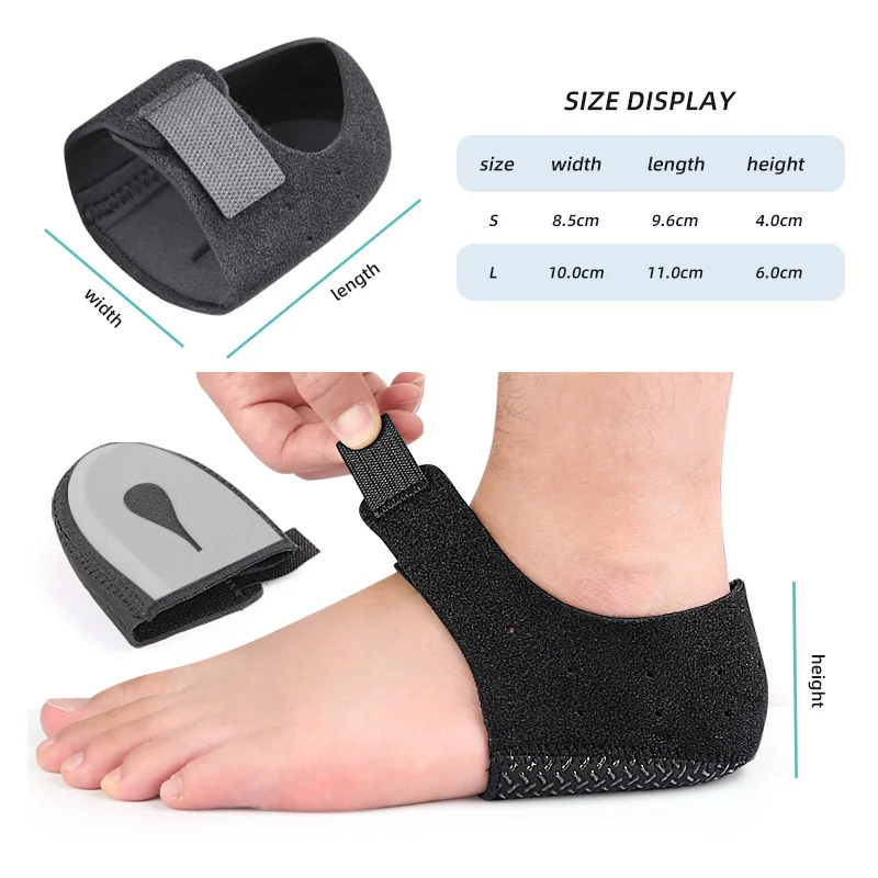 Medical Heel Pads for Plantar Fasciitis - Anti-Slip Bone Spur & Achilles Support, Orthotic Gel Cushion for Walking/Running
