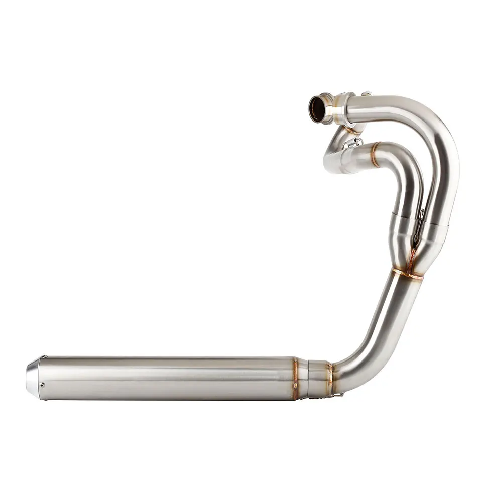 Motorcycle exhaust full system For Triumph Scrambler 900 2017-2025 2:1 Low Mount Full exhaust muffler with scrambler 900 header