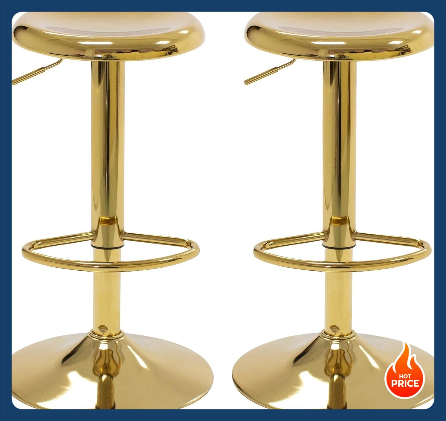 [New Arrival!]Bar Stools Set of 2, Adjustable Metal Bar stools Swivel Counter Height Stool, Backless Barstools for Kitchen Islan