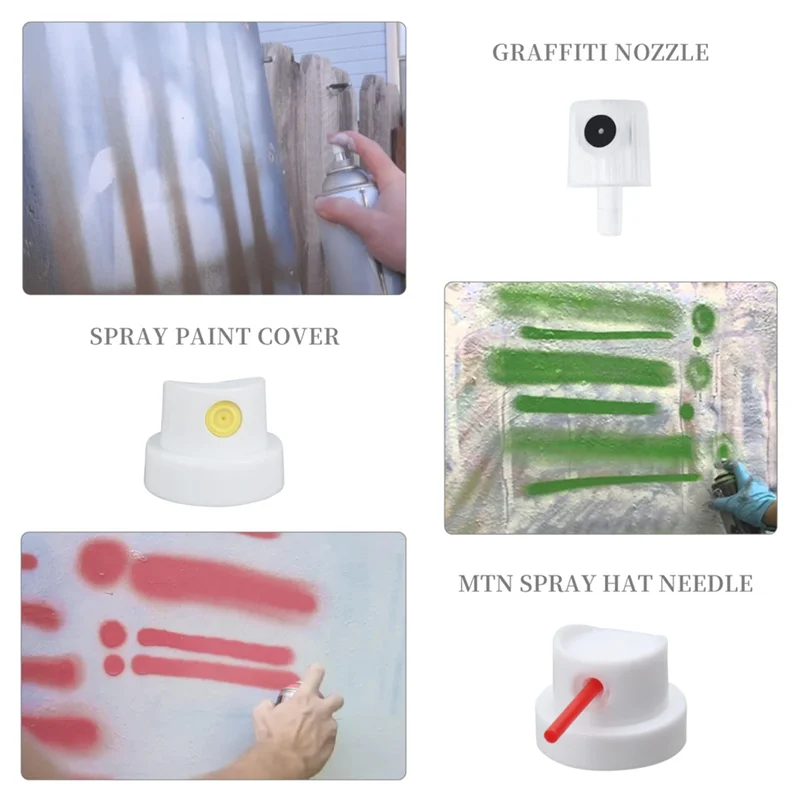 

【Berserkk】Universal Spraycan Nozzle Kit 26 Universal Replacement Tips For DIY Projects - High-Efficiency Paint Saver & Handle At