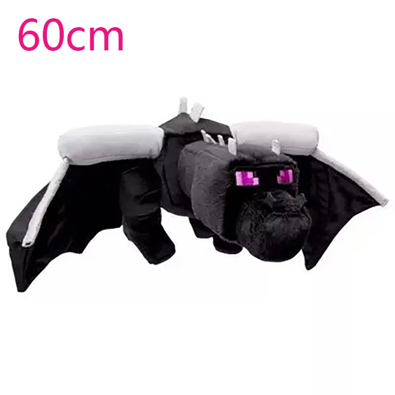 Boneka Mainan Ender Dragon Enderdragon Boneka Plush Hitam Ender Dragon Mainan Hewan Boneka Lembut Hadiah untuk Anak-anak