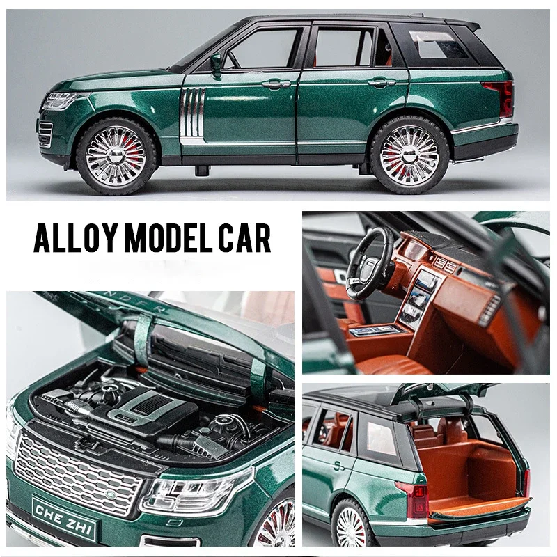 1:24 Land Rover Range Rover SUV Alloy Model Car Diecasts Metal Casting Pull Back Sound and Light Car Toys For Children Vehicle