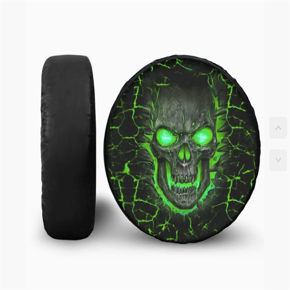 

1Pcs New Car PU Leather Spare Tire Cover Skeleton Skull Ghost For Suzuki Toyota Jeep Land Rover Pajero 4x4 Off Road Wheel Covers
