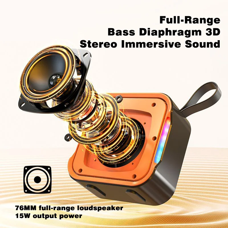 موسكي سمّاعات بلوتوث مكبر صوت لاسلكي صغير TF بطاقة USB مضخم صوت محمول MP3 صوت مكبر صوت لاسلكي للهواتف الذكية