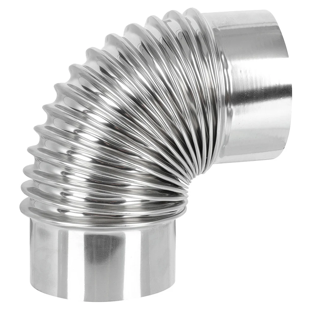 

Elbow Chimney Flue Stainless Steel Metal Flue Wood Stove Exhaust Flexible Vent Hose Kitchen Vent Hose Outdoor Camping Stove