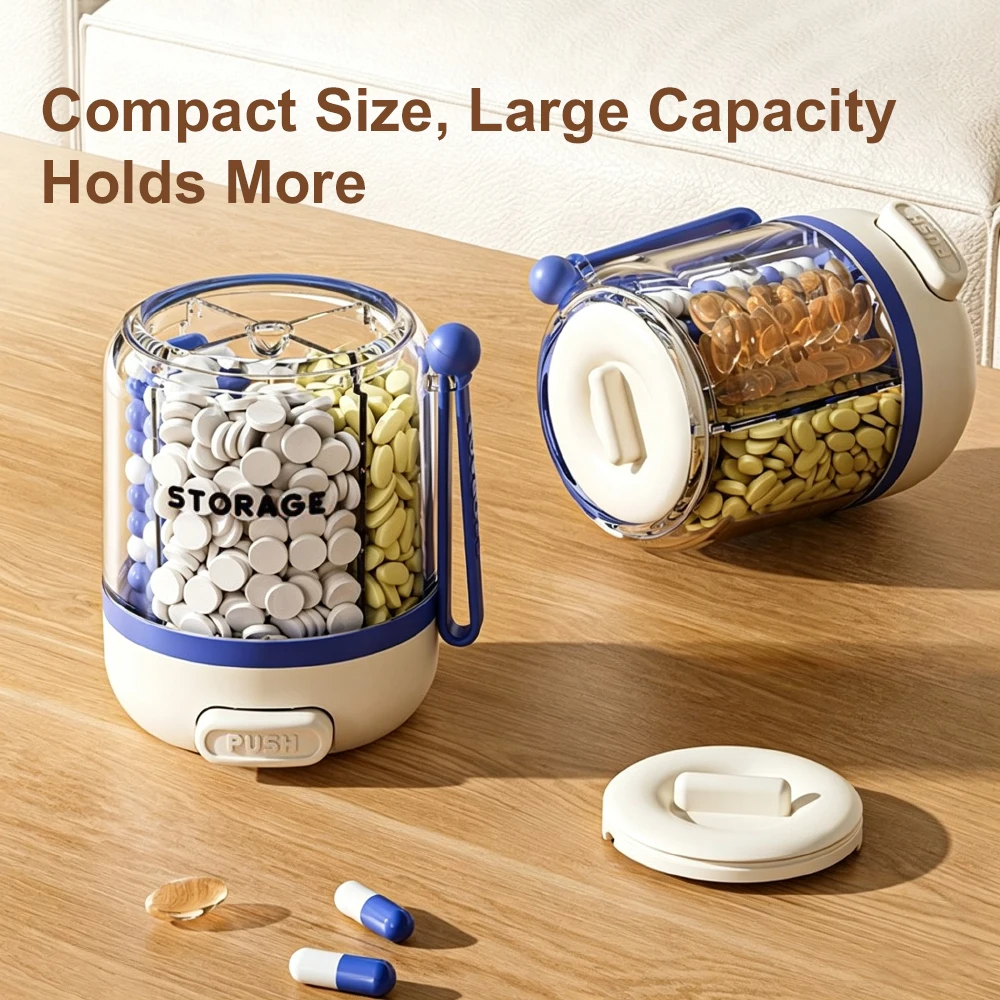 1Pcs Pill Box Weekly 7 Days Pill Cases Waterproof Travel Home Medicine Box Drug Portable Seal Box 4 Grid Pills Organizer Pillbox