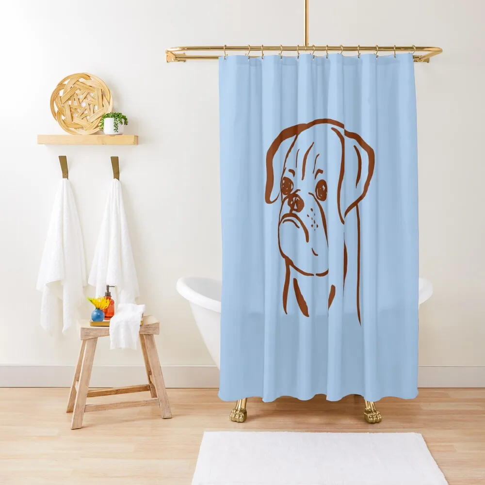 

Petit Brabancon (Blue and Brown) Shower Curtain Anti-Mold Waterproof Shower Anime Shower Curtain