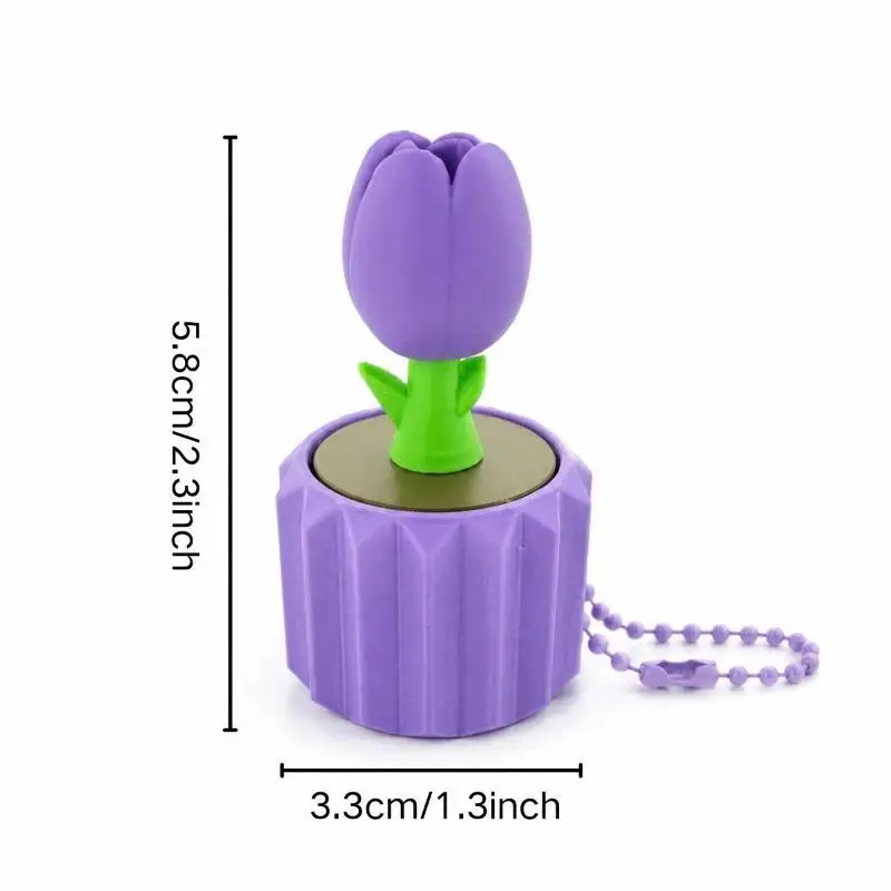 Winziger Topfpflanzen-Fidget-Charm, Umweltfreundlicher PLA 3D-Gedruckter Frühlings-Blumen-Pflanzen-Stil Entspannungs-Rucksack-Deko-Schlüsselanhänger – Detail 2