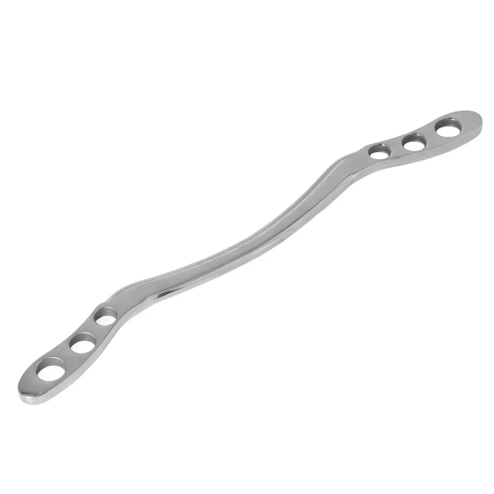 Stainless Steel Perforated Stainless Steel Fascia Massage Tool Silver Length 34cm Physiotherapy Muscle Relaxing Gua Sha Board