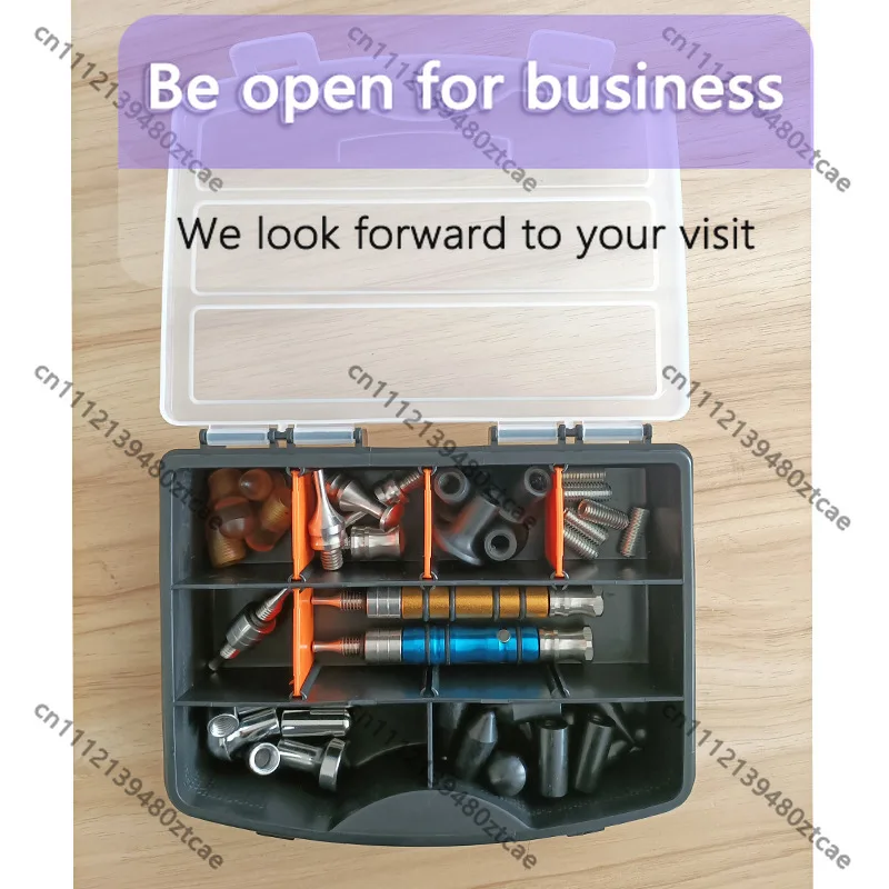 Paintless Dent Repair Tool Knock Down Pen Leveling Pen with Interchangeable Heads Car Dent Fix Accessory