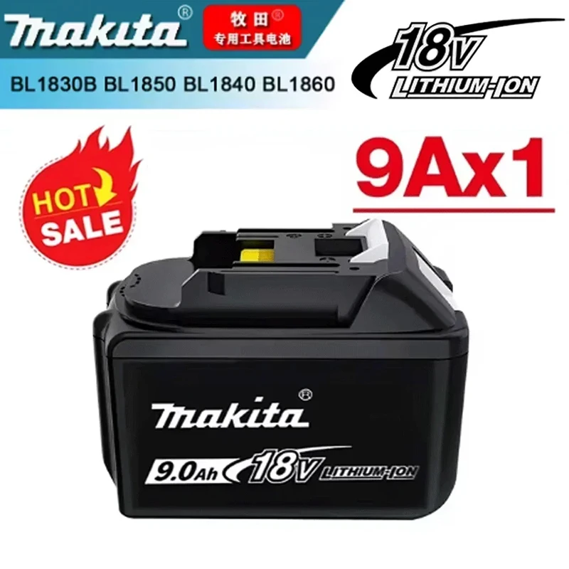 100% originele 18V Makita vervangende lithiumbatterij 5Ah 6Ah 9Ah Makita batterij BL1840 BL1830B BL1850B BL1850 BL1860 BL1815