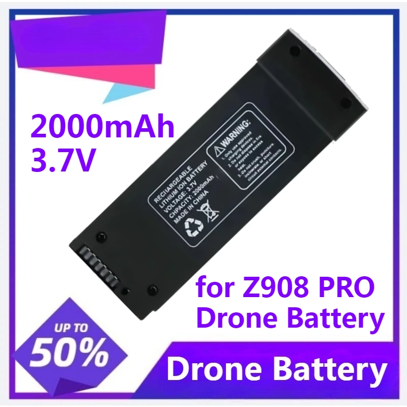 

Drone Battery for Z908 PRO Drone Battery Z908pro Drone Quadcopter Replacement Accessory 3.7V 2000MAh Battery