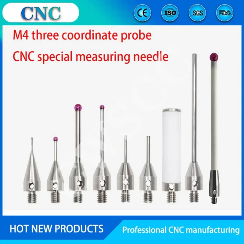 -coordinate machine tool cnc accessories probe three-dimensional ruby needle stylus