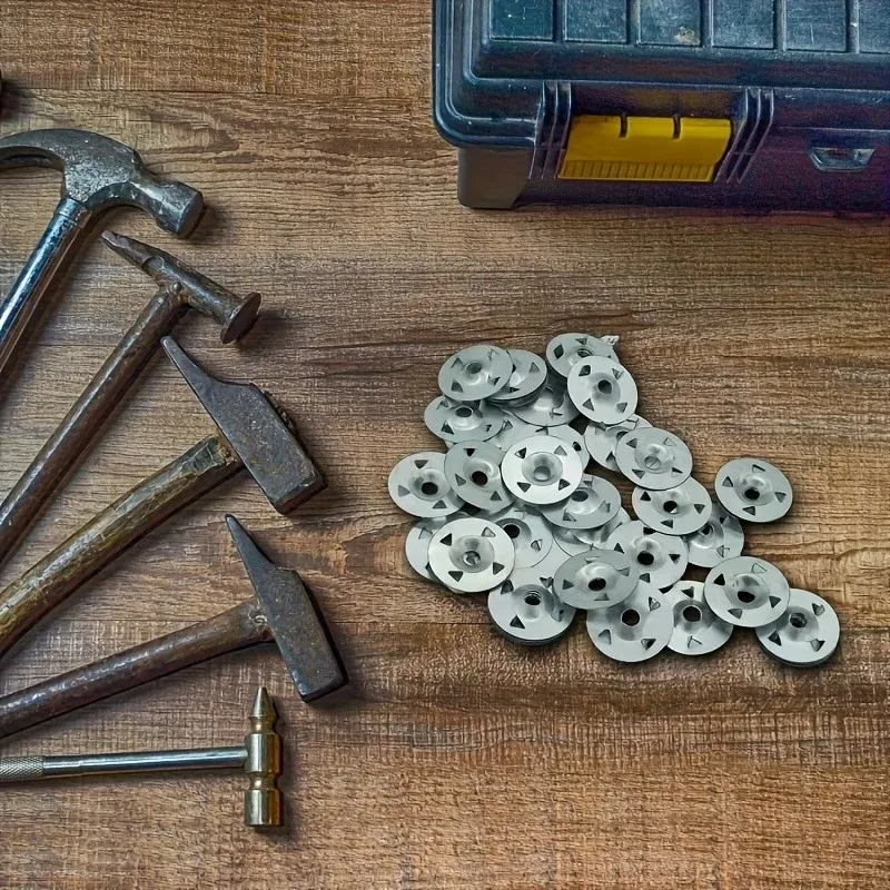 22 pcs 32mm Four Claw Washers, Four Claw Anti-Slip Design, Floor Tile Installation Wall Construction, Durable Iron Material
