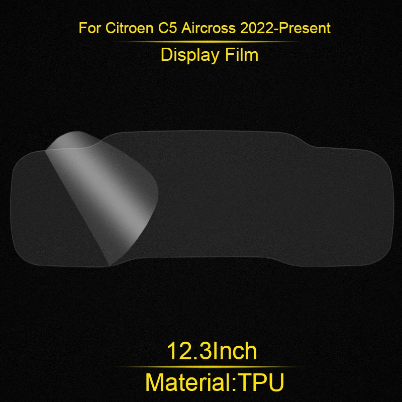 TPU protective  Film For Citroen C5 Aircross  2022-Present Car Dashboard Display Monitor Screen  anti-scratch accessories