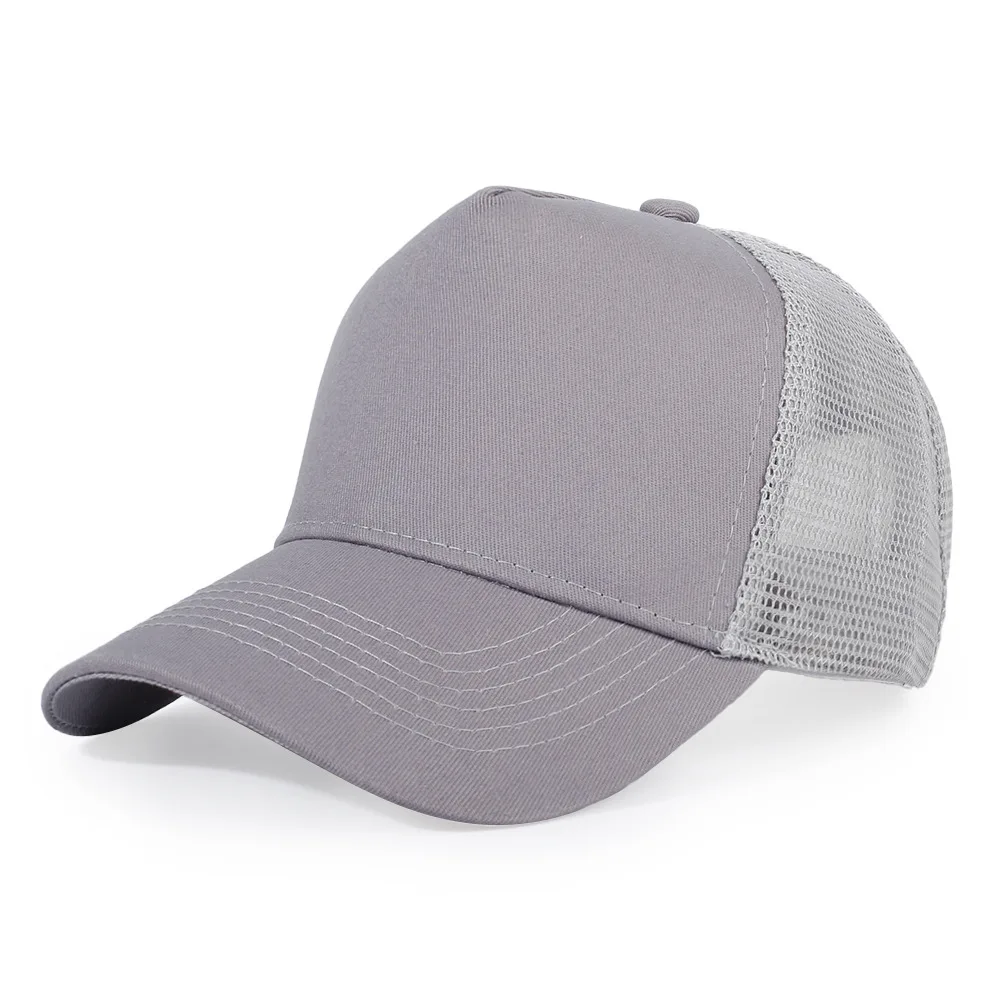 Neue 5-teilige Mesh-Baseballkappe für Erwachsene, Hip-Hop, gebogene Snapback-Hüte, Sommer-Sonnenschutz, Sonnenhut, einfache Trucker-Kappe, Werbung – Detail 18
