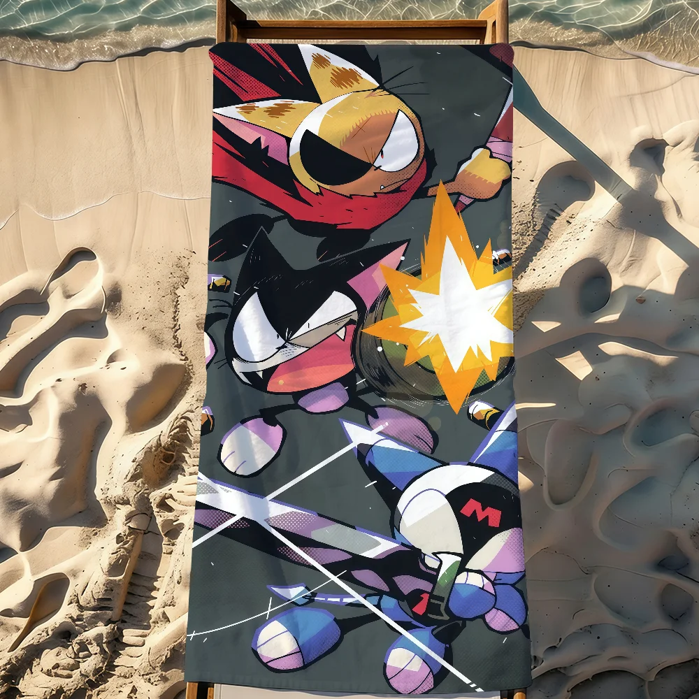 Manga C-Cyborg Kuro-chanS Towel Sports Quick Dry Travel Camping Gear Sandproof Soft Light Large Beach Towel