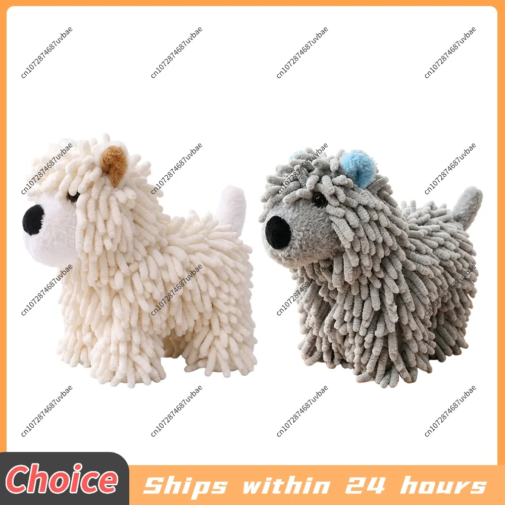 Puppy-Shaped Hand Towel with Loop Chenille, Super Absorbent Dog Design Hand Towel, Cute & Functional Essential Supplies for Home