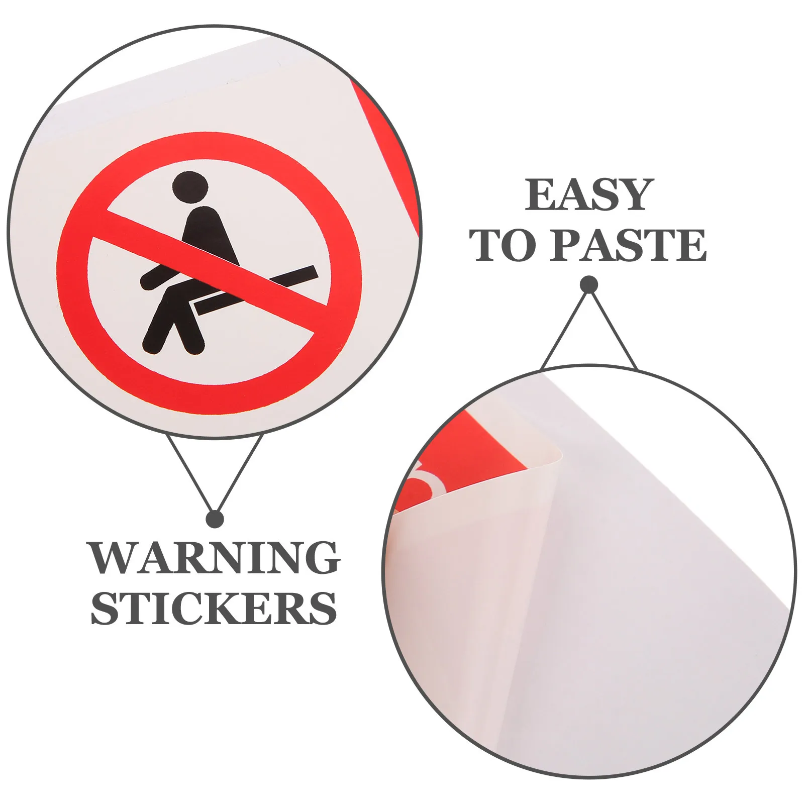 

Here Warning Sign Self Adhesive Sticker Safety Sign for Office Factory Garden Here Signs