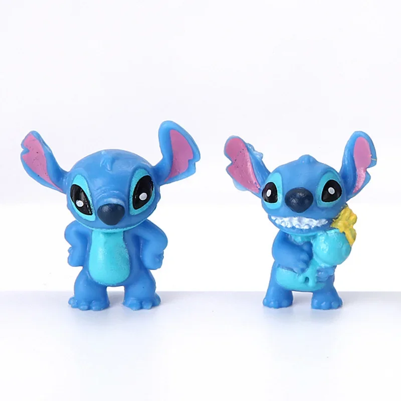 Figuras de acción de MINI Stitch para niños, muñecos de dibujos animados de Lilo y Stitch, modelo de decoración coleccionable, juguetes, regalo, 12 Uds.