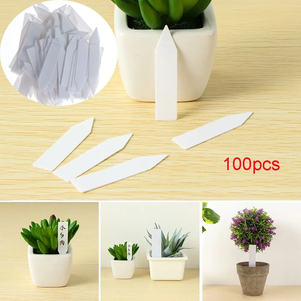 100Pcs Reusable Greenhouse  Classification Marker Waterproof Seedling Tags Plants Label Nursery Pot Garden Tools
