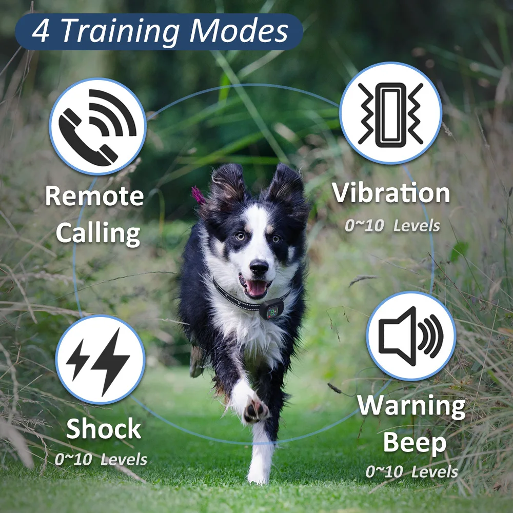 Dog Training Collar 4900FT Remote Range With Call Function,IP67 Waterproof Rechargeable Rechargeable E-Collar for Dogs 10-120Ibs